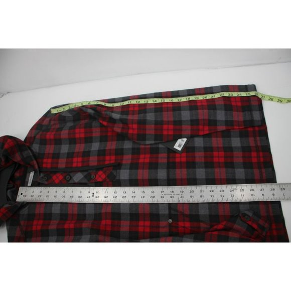 NWT Gramicci Men's Size M Wool Blend Burner Flannel Hoodie Fiery Red plaid check - Picture 7 of 9
